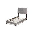 thumbnail image 3 of Baxton Studio Caprice Glam Grey Upholstered Twin Size Panel Bed, 3 of 5
