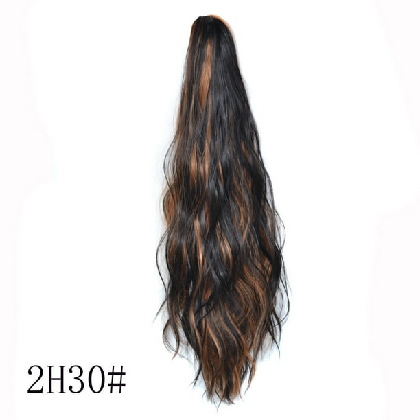 Pelucas con flequillo para mujer, peluca ondulada suelta, peluca con clip, cola de caballo, longitud media, peluca de seda de alta temperatura, cabello largo y dulce.
