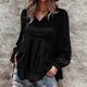 thumbnail image 2 of Tops de mujer Casual Dot Cap manga con volantes camisa suelta blusa túnica Tops Fridja  hj2327, 2 of 9