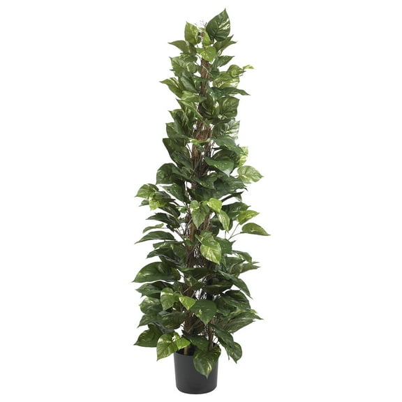 Nearly Natural Plastic 63" Pothos Climbing Artificial Plant, Green