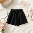 thumbnail image 2 of Povozer Baby Girl Shorts Toddler Girl Shorts,Toddler Girls Shorts,Girls Dolphin Shorts Soft Pull-On Shorts with Cute Prints,Size 7-8 Years,Black, 2 of 7