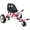 Pink + Steel, variant on Hoverboard Go Kart Attachment for 6.5-10 Inch Hoverboards, Dual Shock Absorber Adjustable Frame, Hover Cart Seat for Family Fun, Black