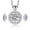 Sterling Silver, variant on 1 Carat Moissanite Halo Pendant Necklace for Women Dancing Simulated Diamond Necklace Sterling Silver Sparkling Gift for Her