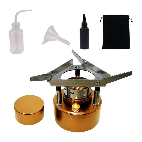 Quemador de alcohol estufa de alcohol compacto espíritu portátil Campofeno para turistas domésticos comercialmente herramientas de herramientas de coc Oro
