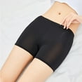 thumbnail image 3 of 2 pantalones cortos de seguridad de verano, ajustados, para vestir, faldas, leggings y pantalones cortos antidesgaste para mujeres y niñas (modal, parte superior lisa, L, negro y beige), 3 of 5