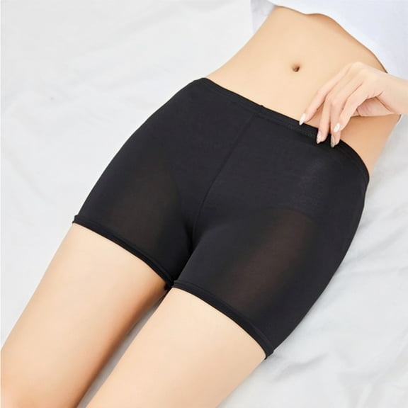 HOOWIFFY 2Pcs Shorts for Women Girls Summer Safety Pants Anti Emptied High Waist Comfortable Elastic