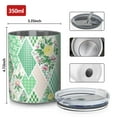 thumbnail image 4 of 12oz Coffee Tumblers Pioneer Flower Floral Print Pattern Stainless Steel Vacuum Insulated Travel Tumbler Coffee Cups Mug with Lid and Straw with Cleaning Brush for Cold & Hot Drinks, 4 of 5
