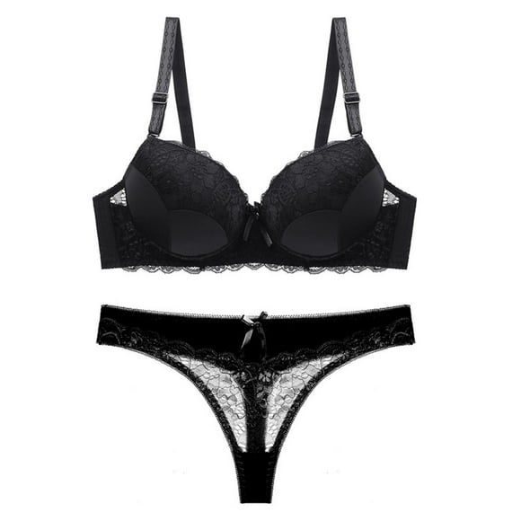 Bra & Brief Sets Women Sexy Lingerie Lace Flowers Push Up Top Bra Pants Underwear Set Sleepwear 42
