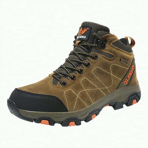 CAICJ98 Women's Winter Boots Warm Lined Ankle Boots Waterproof Outdoor Hiking Shoes Winter Boots Women (Brown,Size 8)