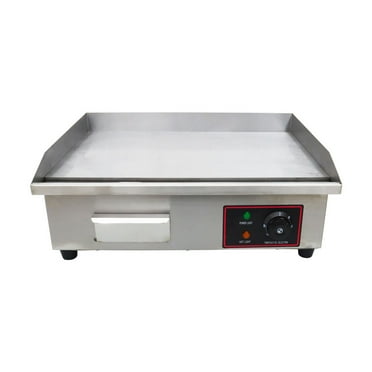 INTSUPERMAI Electric Flat Griddle Grill Stainless Steel Teppanyaki Grill 3KW