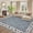 grey, variant on 2x6FT Vintage Distressed Floral Border Area Rug, Large Foldable Low Pile Carpet, Non Slip Non Shedding Washable Floor Mat for Home Office - Red