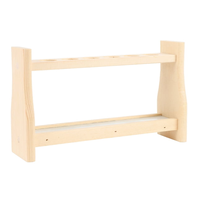 Wooden Detachable Test Tube Holder Stand Vial Rack Tube Rack Double Panel,Test Tube Rack for Microcentrifuge Tubes