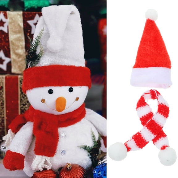 PAMINGONO 20Pcs Mini Scarf Crafts Red Cloth Decorative for Christmas Celebration