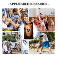 thumbnail image 6 of Naloa Satanic Skull Basketball Jersey Reversible Men's Mesh Athletic Sports Shirts Training Practice S-4XLMedium, 6 of 6