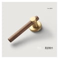 thumbnail image 2 of Soild Brass Mute Door Lock Lever Set, Interior Black Walnut Door Lock Handle, Anti-theft Gate Lock Furniture Hardware For Bedroom
--------
,Long Lasting, 2 of 7