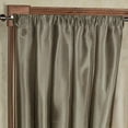thumbnail image 4 of Luxury Window Treatment | Dark Gray | Polyester Faux Silk | Energy Saving, Noise Reducing, Room Darkening | Elegant 2 Piece Set 96L Window Panels | Wide, Rod Pocket, Curtain Pair | Washable, 4 of 4