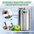 thumbnail image 3 of NutriChef Homebrew 128oz Double Walled Mini Keg Beer/Beverage Dispenser, 3 of 10