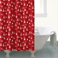 thumbnail image 4 of Red Christmas Tree Pattern Shower Curtain 84"x72" ,Bathroom Decorative Shower Curtains Set with 12 Hooks,Modern Waterproof Washable Shower Curtain, 4 of 6