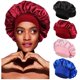 thumbnail image 3 of 5 PCS Shower Cap for Women and Silk Bonnet Sleeping,Bonnets for for Black Women,Satin Bonnet and Shower Cap Set, 3 of 5