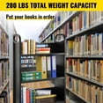 thumbnail image 6 of VEVOR Book Cart Single Sided L-Shaped , Rolling Book Cart with 4 inch Lockable Wheels, for Home Shelves Office and School Book Truck in Black, 6 of 10