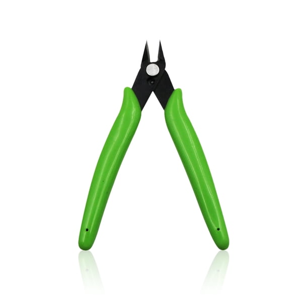 Eigraketly Alicates diagonales para el hogar, rotura suave, Mini fabricación de joyas, reparación DIY, modelo de pinza de descarga compacta de acero al Artesanía Verde Eigraketly TO000942-02