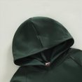 thumbnail image 5 of Xudanell Baby Boy Clothes Solid Color Long Sleeved Hooded Sweatshirt Long Pants First Birthday Outfits 2PCS Set, 5 of 7