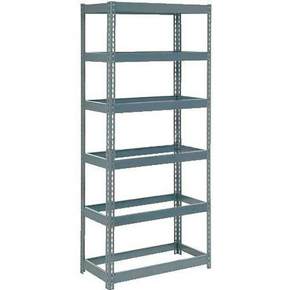 Global Industrial Extra Heavy Duty Shelving 36"W x 18"D x 72"H With 6 Shelves, No Deck, Gray