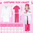 thumbnail image 2 of Doctor Costume for Kids - Scrubs, Stethoscope, Lab Coat - Halloween Costume, Professional Day Costume for Girls 3-12 Years 7-8 Years 7-8 Years Rose, 2 of 5