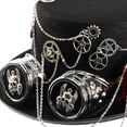 thumbnail image 6 of Yvsxxv 1Pc Black Steampunk Flower Chain Goggles Top Hat for Adults Party Events, 6 of 7