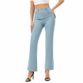 thumbnail image 2 of Business Casual Pants for Women 2025 Stretchy Flared Work Pants with Pockets High Waisted Womens Trousers, 2 of 7