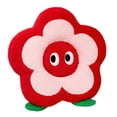 thumbnail image 2 of Flower Plush Throw Pillow Soft Petal Decorative Floor Cushion for Bedroom and Aesthetic Living Room Decor 16" Red, 2 of 7