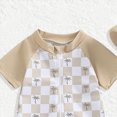 thumbnail image 4 of CAICJ98 Baby Boy Swimsuit Short Sleeve Rash Guard Swimwear Baby Boy Swim Trunk with Hat Set 3-Piece Toddler Bathing Suit (Khaki,6-12 Months), 4 of 4