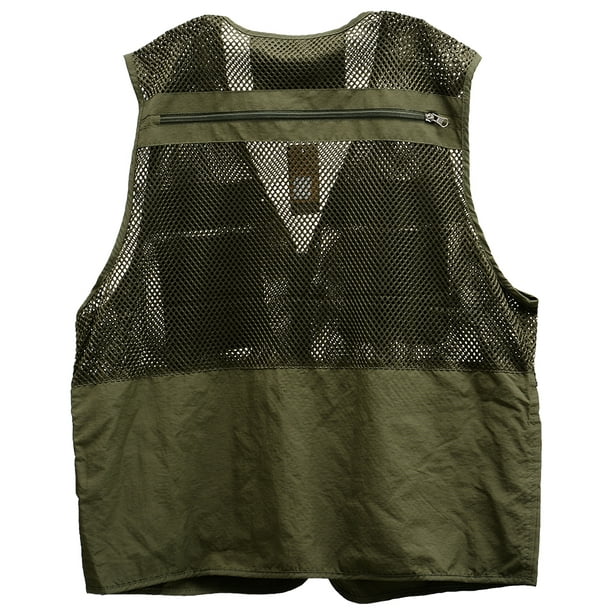  Rizanee Sportsman Outdoor Multi-Pocketed Fly Fishing Vest Mesh  Quick-Dry Waistcoat Jacket for Youth (Army Green, Tag XL) : Sports &  Outdoors