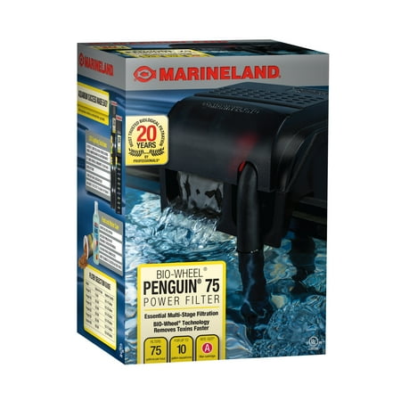 Marineland Bio-Wheel Penguin 75 Power Filter for Aquariums, (Best Filter For 10 Gallon Tank)