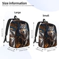 thumbnail image 4 of Easygd Oil Painting Tribal Wolf Canvas Backpack: Stylish, Lightweight, and Versatile with Large Capacity and Adjustable Straps –, 4 of 7