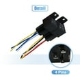 thumbnail image 4 of Unique Bargains DC 12V 40A SPST Auto Car Relay 4 Pin 4 Wires with Harness Socket Plug Black 2pcs, 4 of 4
