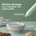 thumbnail image 5 of BE-TOOL Household Electric Wireless Manual Egg Beater with 2 Stirring Rods 1200mAh 5W Whipped Cream Egg White Baking Tool USB Charging, 5 of 8
