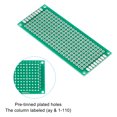 thumbnail image 4 of Uxcell 2.8" x 1.2" PCB Board Circuit, 20 Pcs Prototype Perfboard Solder Boards, Green, 4 of 5
