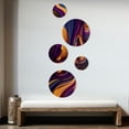 thumbnail image 3 of Designart "Dynamic Duet Purple and Yellow II" Modern Waves Metal Wall Art Set of 5 Piece, 3 of 5