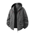 thumbnail image 3 of Homeyce Men's UPF 50+ Sun Protection Hoodie Jacket Lightweight Zip Up Windbreaker Jacket with Pocket Uv Fishing Athletic Running Coats Upf 50+ Long Sleeve Sun Shirts,Gray 3XL, 3 of 5