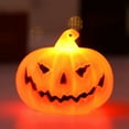 thumbnail image 3 of Plastic Jack O Lantern Pumpkins Halloween Light up Pumpkin Outdoor Indoor Battery Operated Lighted Pumpkin with Spooky Face Halloween Pumpkin Decorations Party Favor Gifts Large(1Pcs), 3 of 9