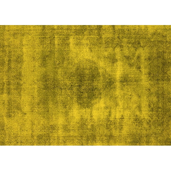 Ahgly Company Indoor Rectangle Oriental Yellow Industrial Area Rugs, 2' x 4'
