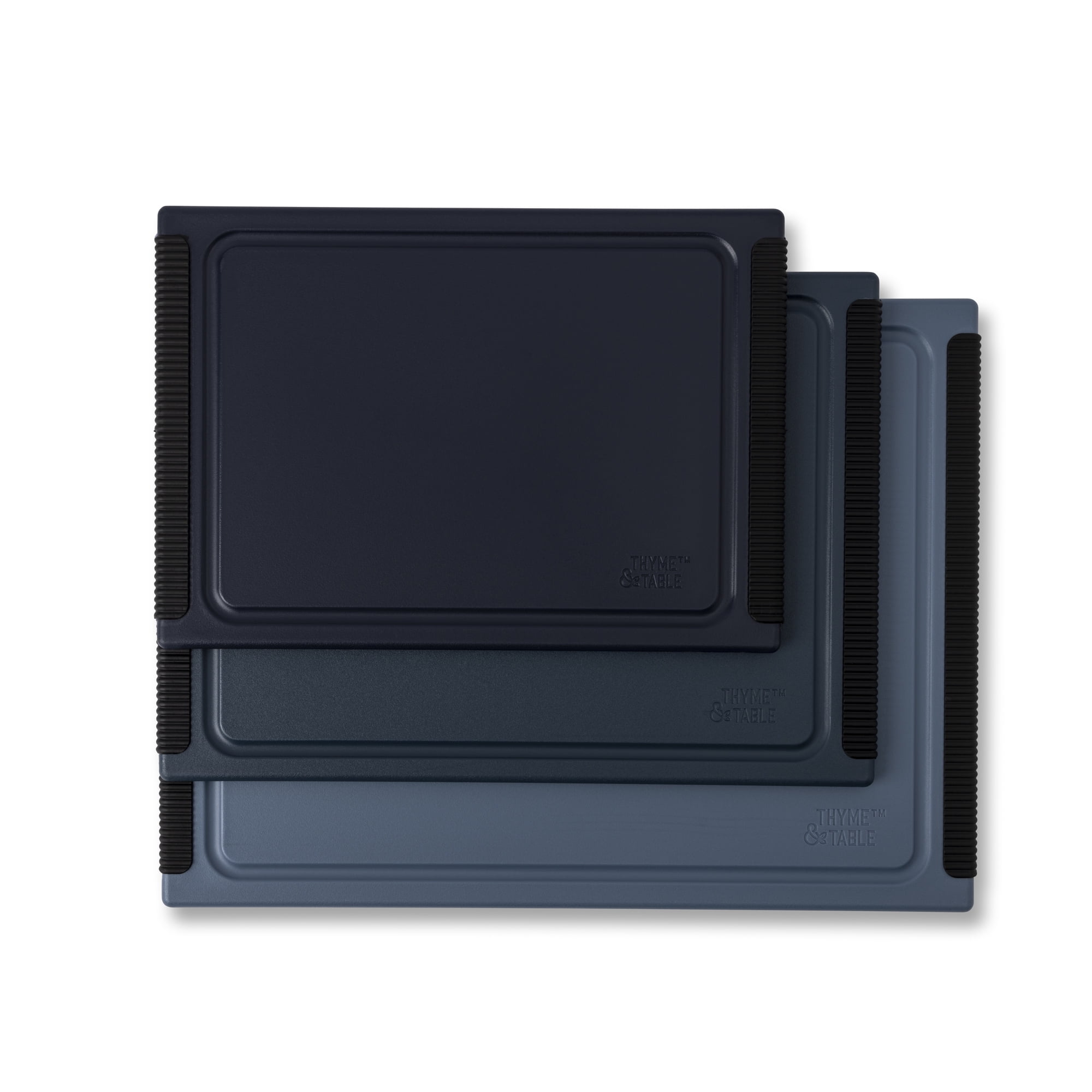 Thyme & Table 3-Piece Poly Cutting Boards Blue - SM 8.5x12", MD 10"x14", LG 12"x16"