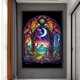 thumbnail image 3 of Hilo Algodón Bordado Punto Cruz Bruja Vitral Impreso 11CT 40x60cm, 3 of 9