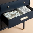 thumbnail image 3 of Safavieh Couture Home Collection Madden Retro Navy and Brass 6-Drawer Dresser Navy/Brass, 3 of 12