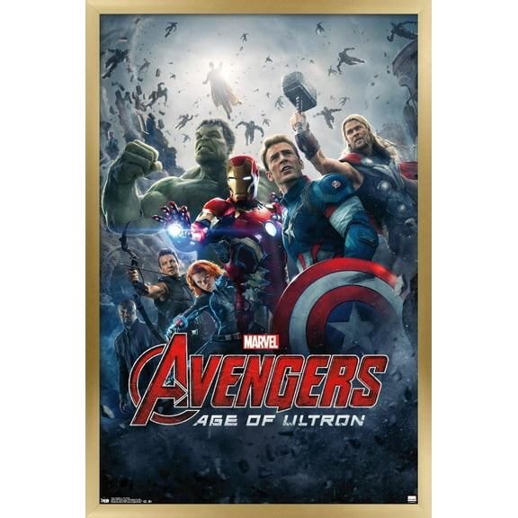 Marvel Cinematic Universe - Avengers - Age of Ultron - One Sheet Wall Poster, 14.725" x 22.375", Framed