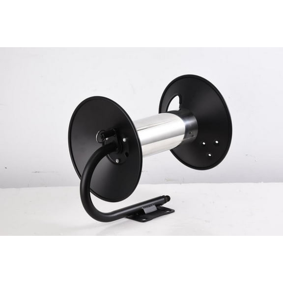 ZHON Pressure Washer Hose Reel 100 Ft , Heavy Duty Stainless Steel 100ft Hose Reel with 3ft Jumper Hose | Metal Hand Crank Air Compressor Stainless Steel Outdoor Hose Reel For Power Washer