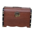 thumbnail image 3 of AMLESO Piggy Bank Decor Memory Hobby Preservation Keepsakes Box Wood Treasure Chest Black, 3 of 8