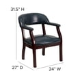 thumbnail image 2 of Navy Vinyl Luxurious Conference Chair with Accent Nail Trim, 2 of 9