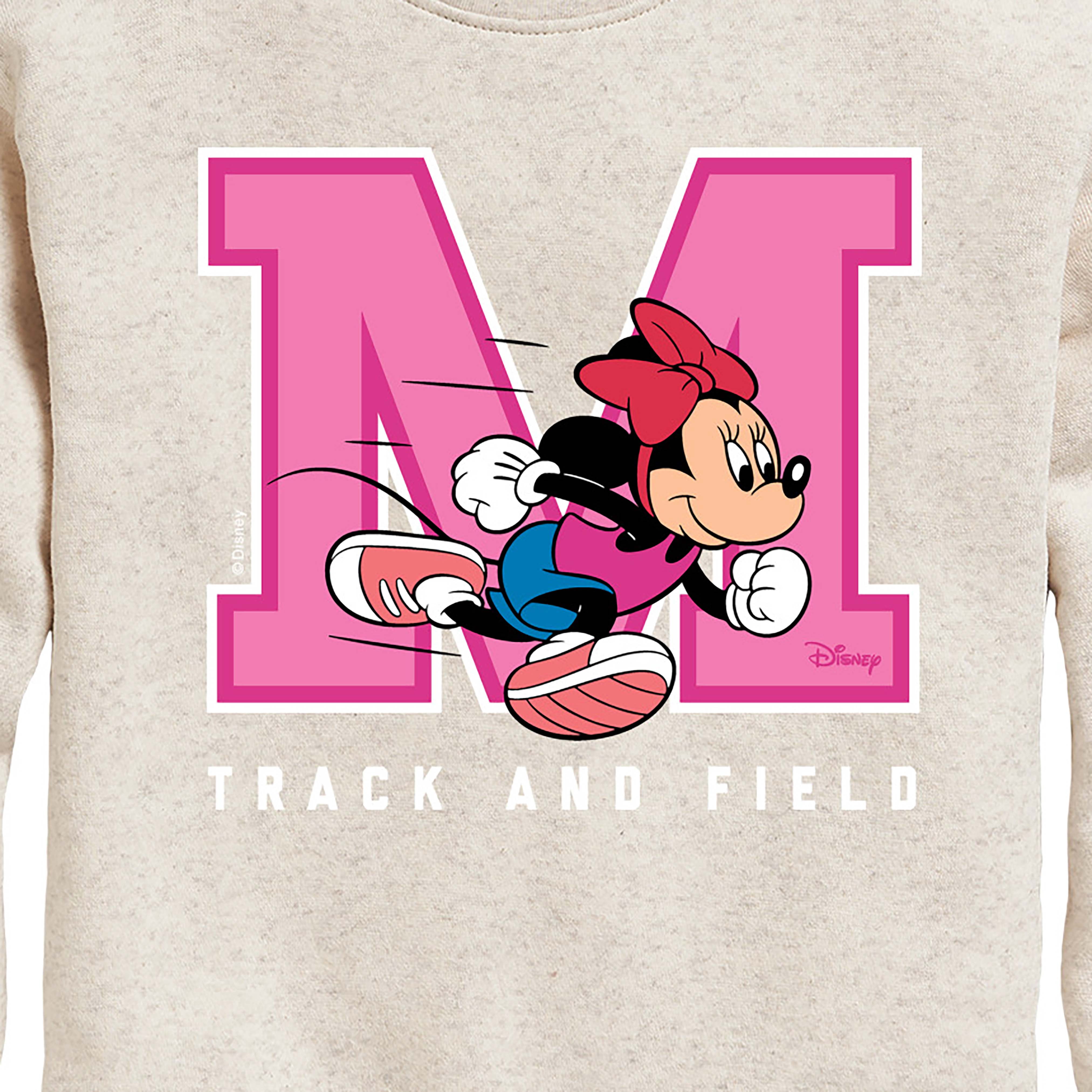 Disney - Minnie Track And Field - Toddler And Youth Crewneck Fleece Sweatshirt